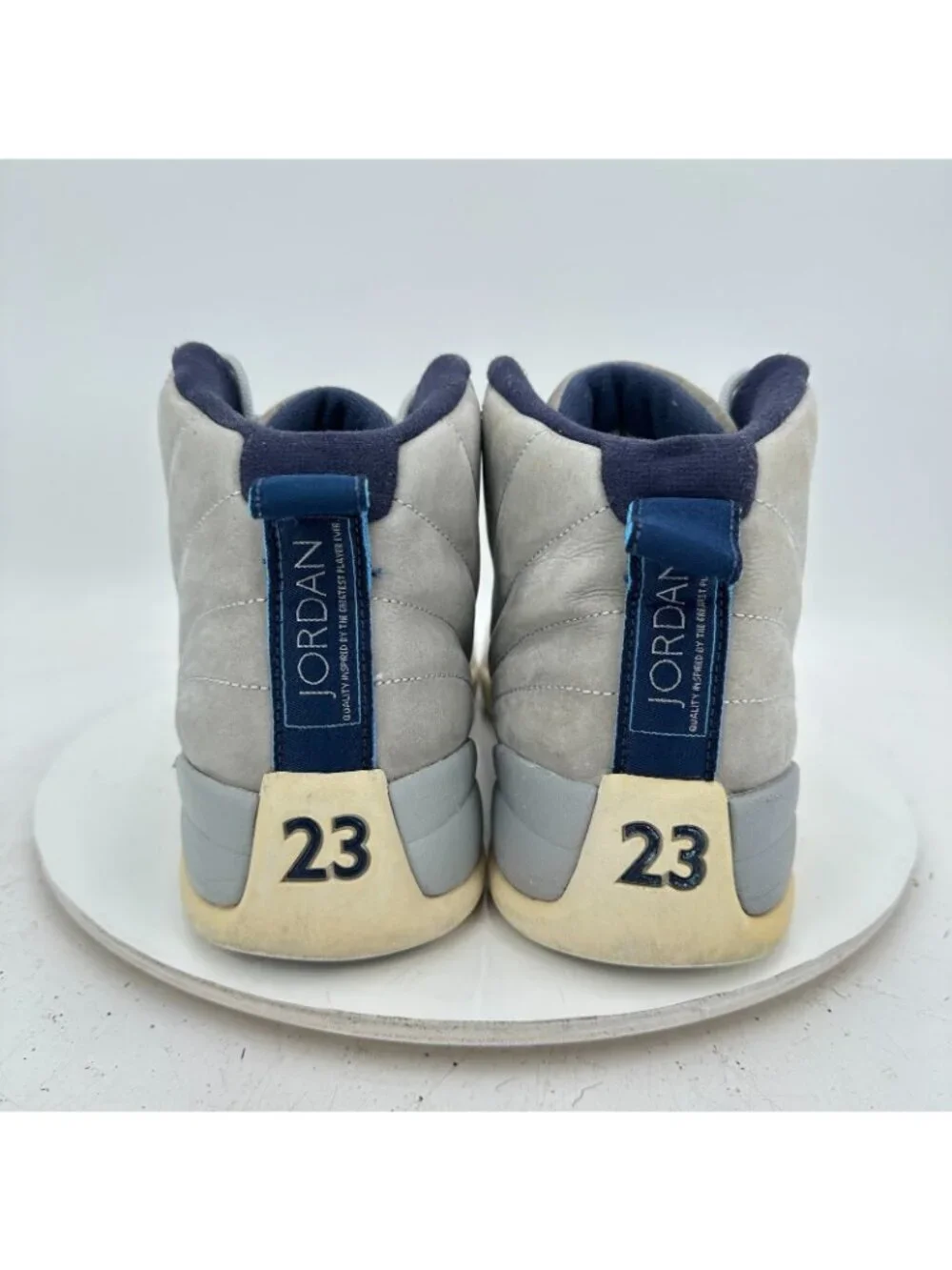 Nike Air Jordan 12 Retro Men Size 10.5 130690-007 Grey University Blue Shoes
